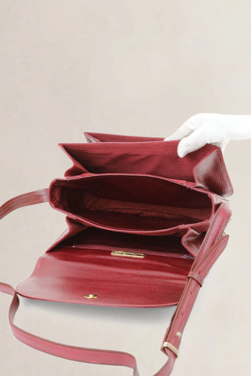 Cartier Vintage Burgundy Crossbody Bag