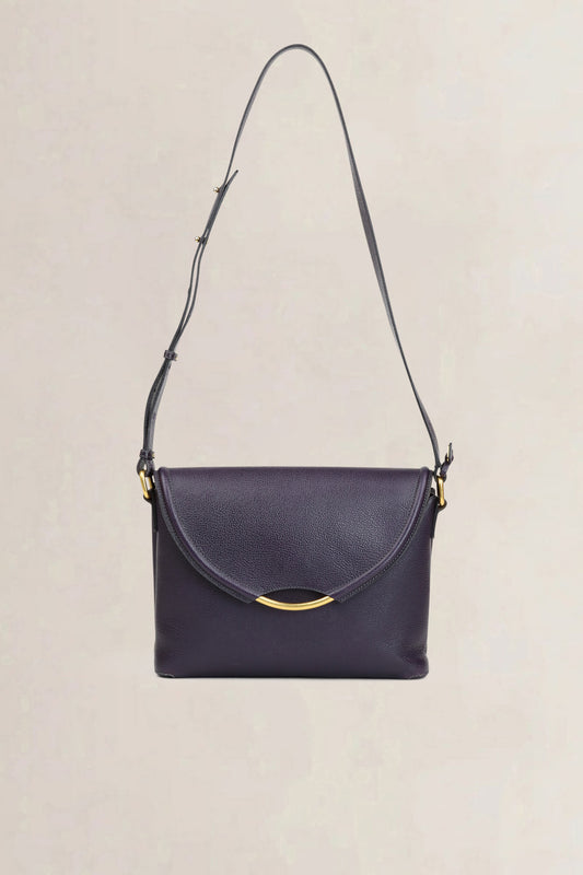 Delvaux Purple Leather Eclair Crossbody Bag