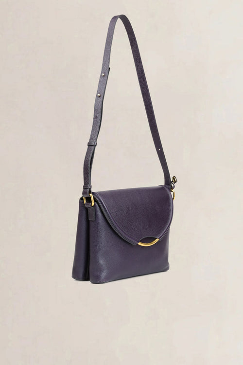 Sac bandoulière Delvaux Eclair en cuir violet