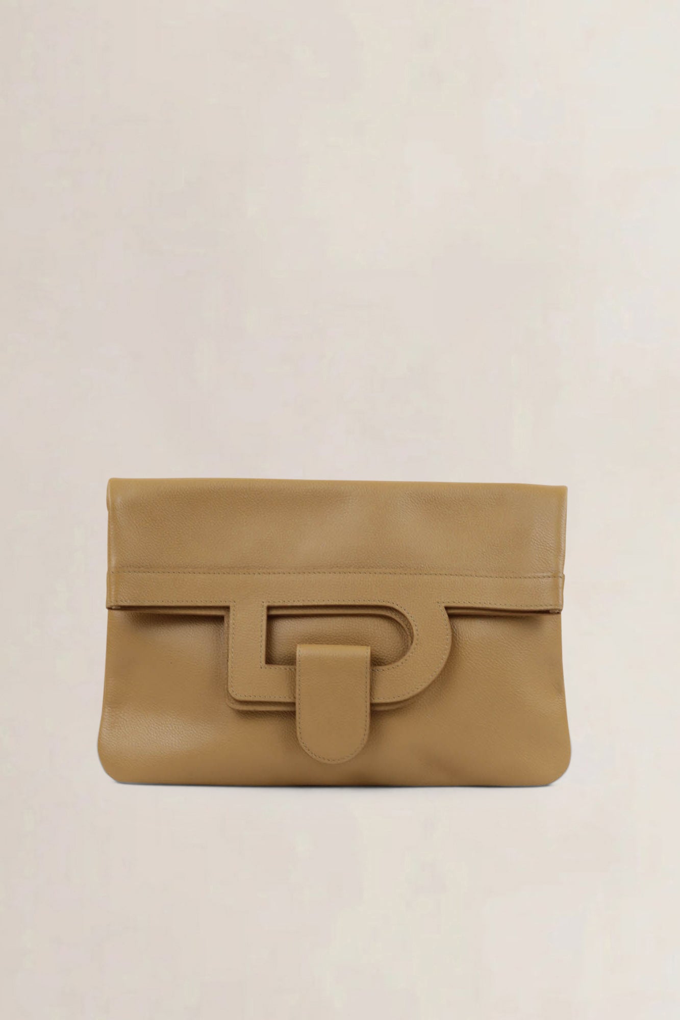 Delvaux Camel Ancre Clutch