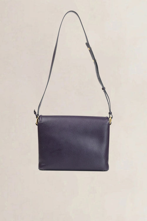 Sac bandoulière Delvaux Eclair en cuir violet