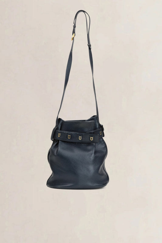 Delvaux Blue Leather Calicot Crossbody Bag