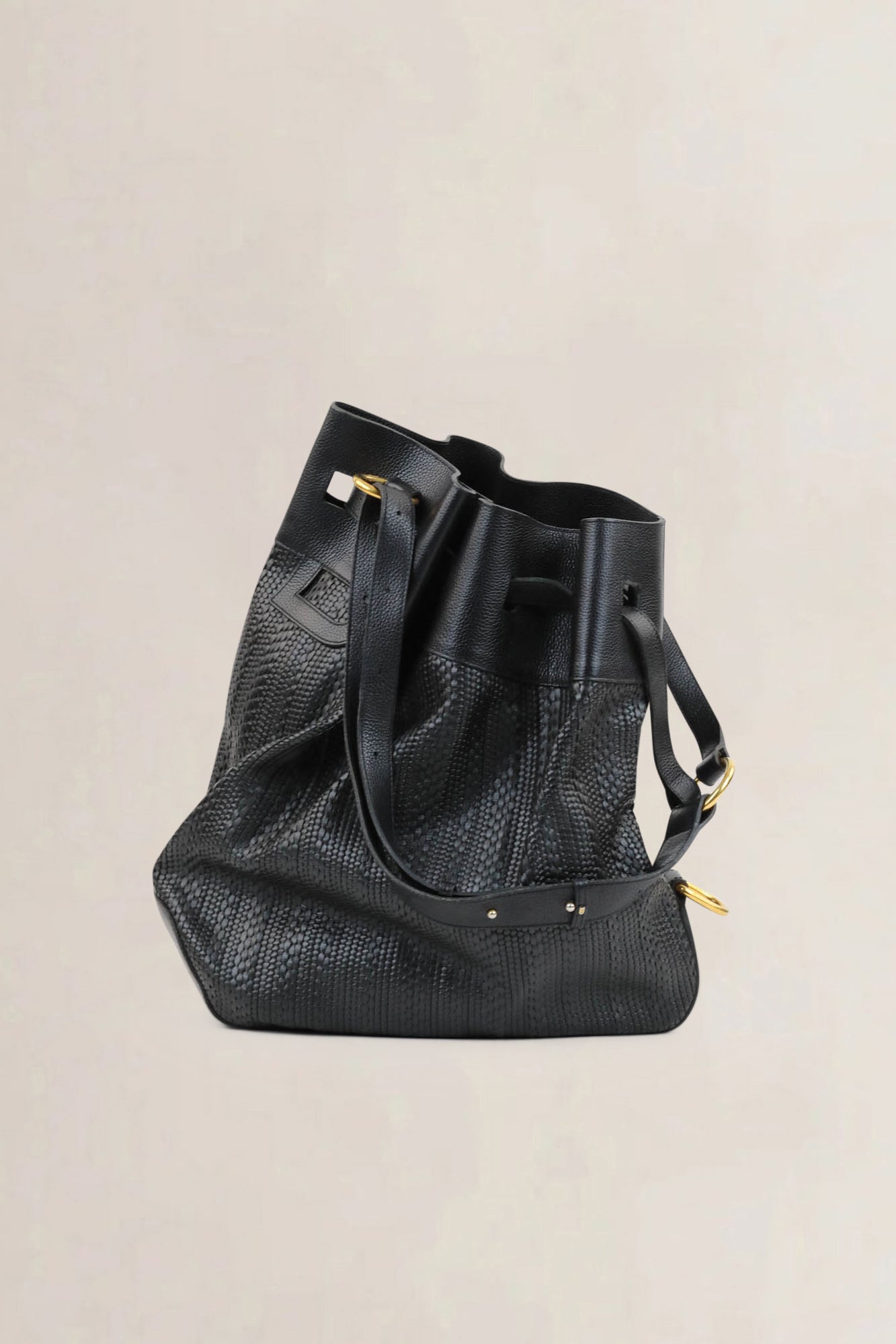 Delvaux Black Catogan Toile De Cuir Shoulder Bag