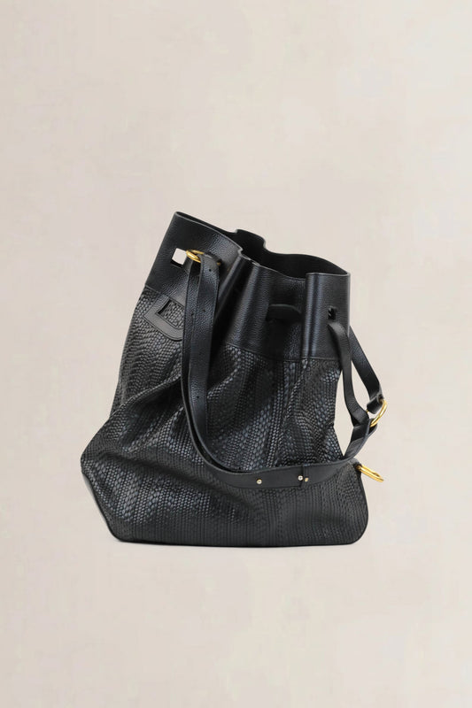 Delvaux Black Catogan Toile De Cuir Shoulder Bag