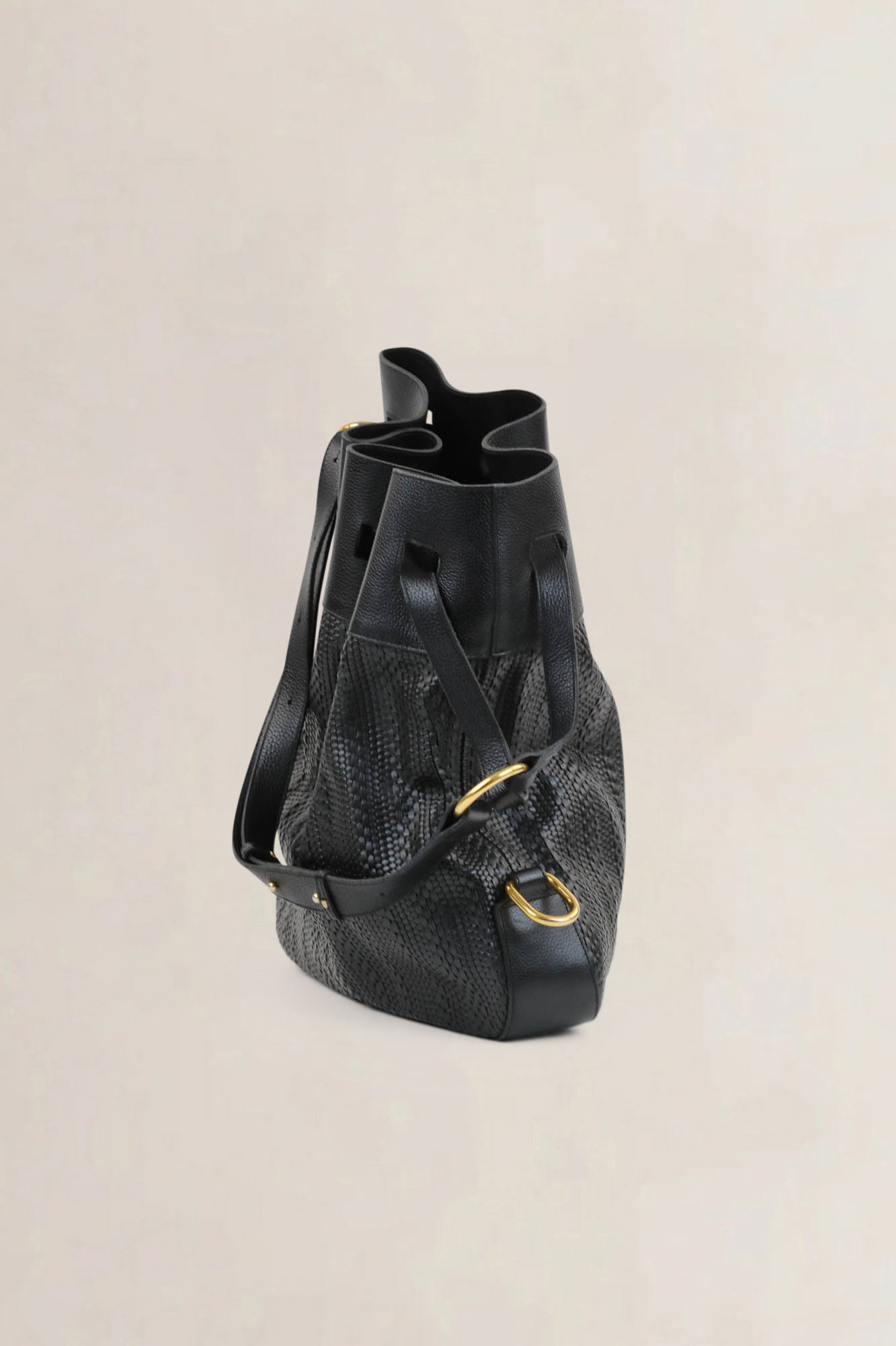Delvaux Black Catogan Toile De Cuir Shoulder Bag