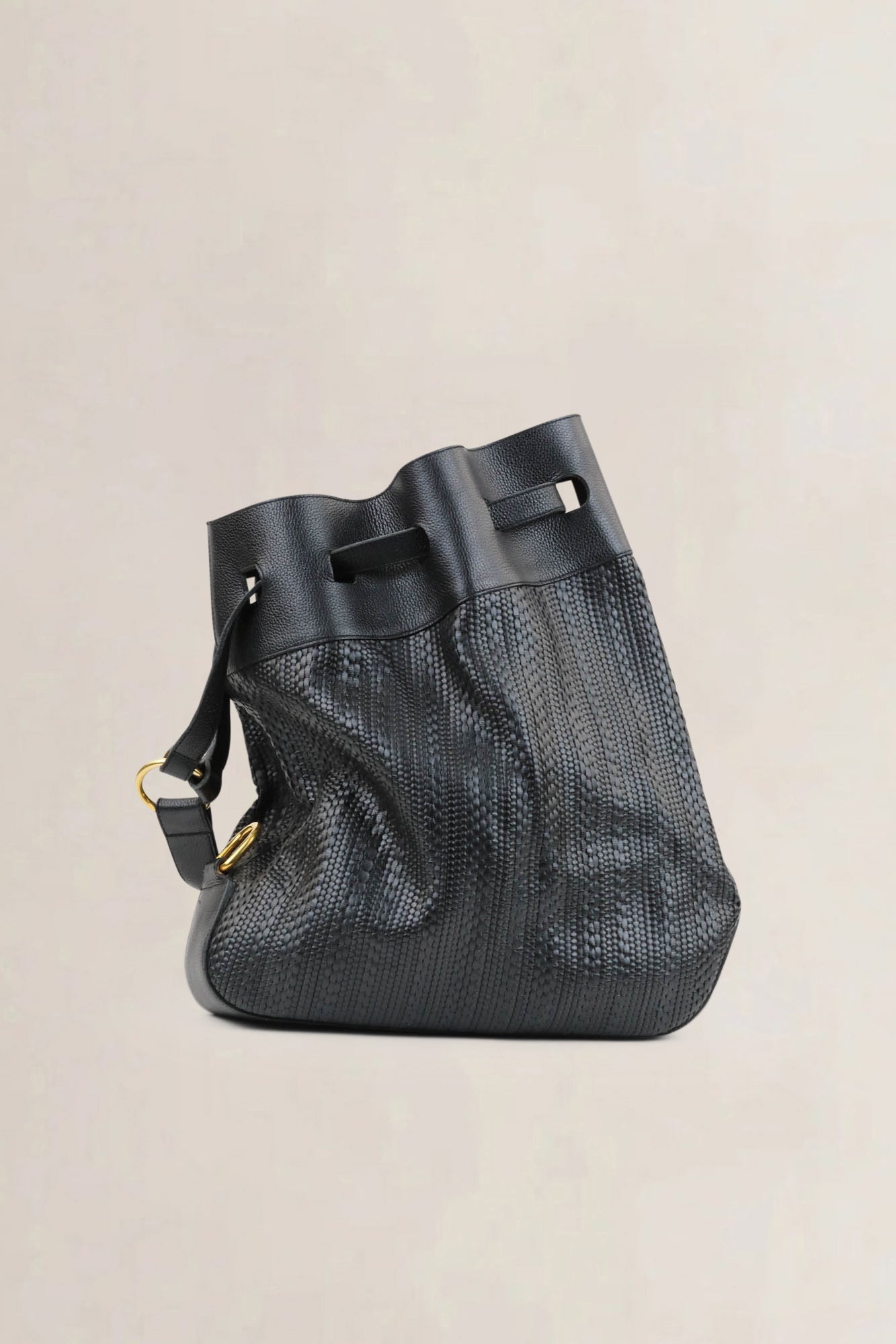 Delvaux Black Catogan Toile De Cuir Shoulder Bag