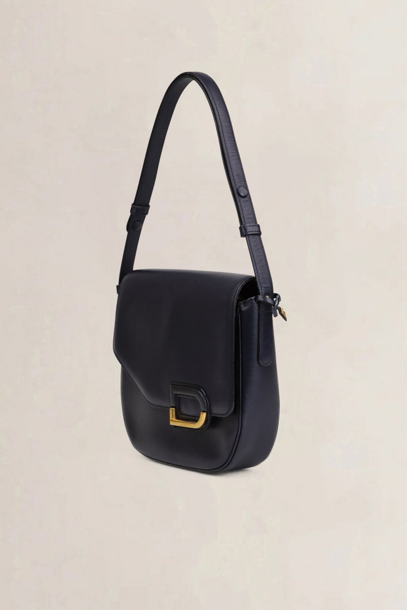 Delvaux Purple Leather Shoulder Bag