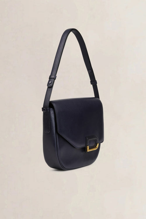 Delvaux Purple Leather Shoulder Bag