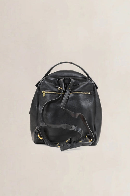Delvaux Black Leather Onde Backpack