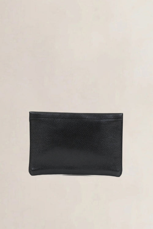 Delvaux Black Toile De Cuir Clutch
