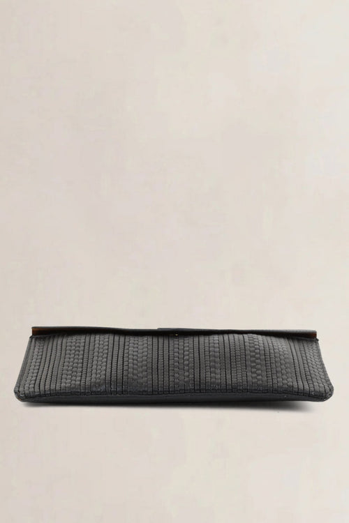 Delvaux Black Toile De Cuir Clutch