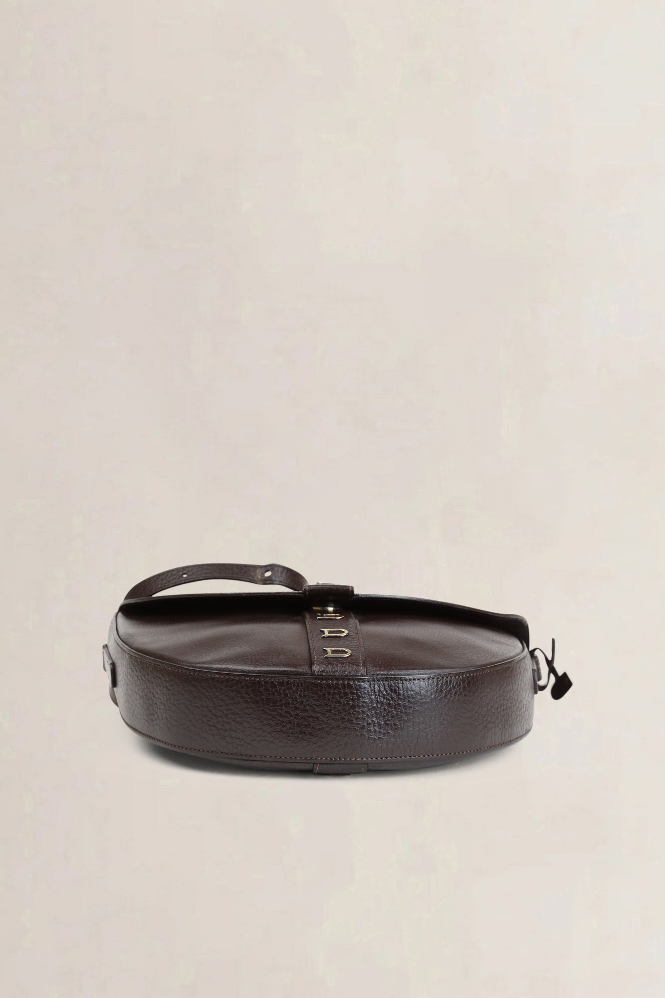 Delvaux Brown Leather "D" Crossbody Bag