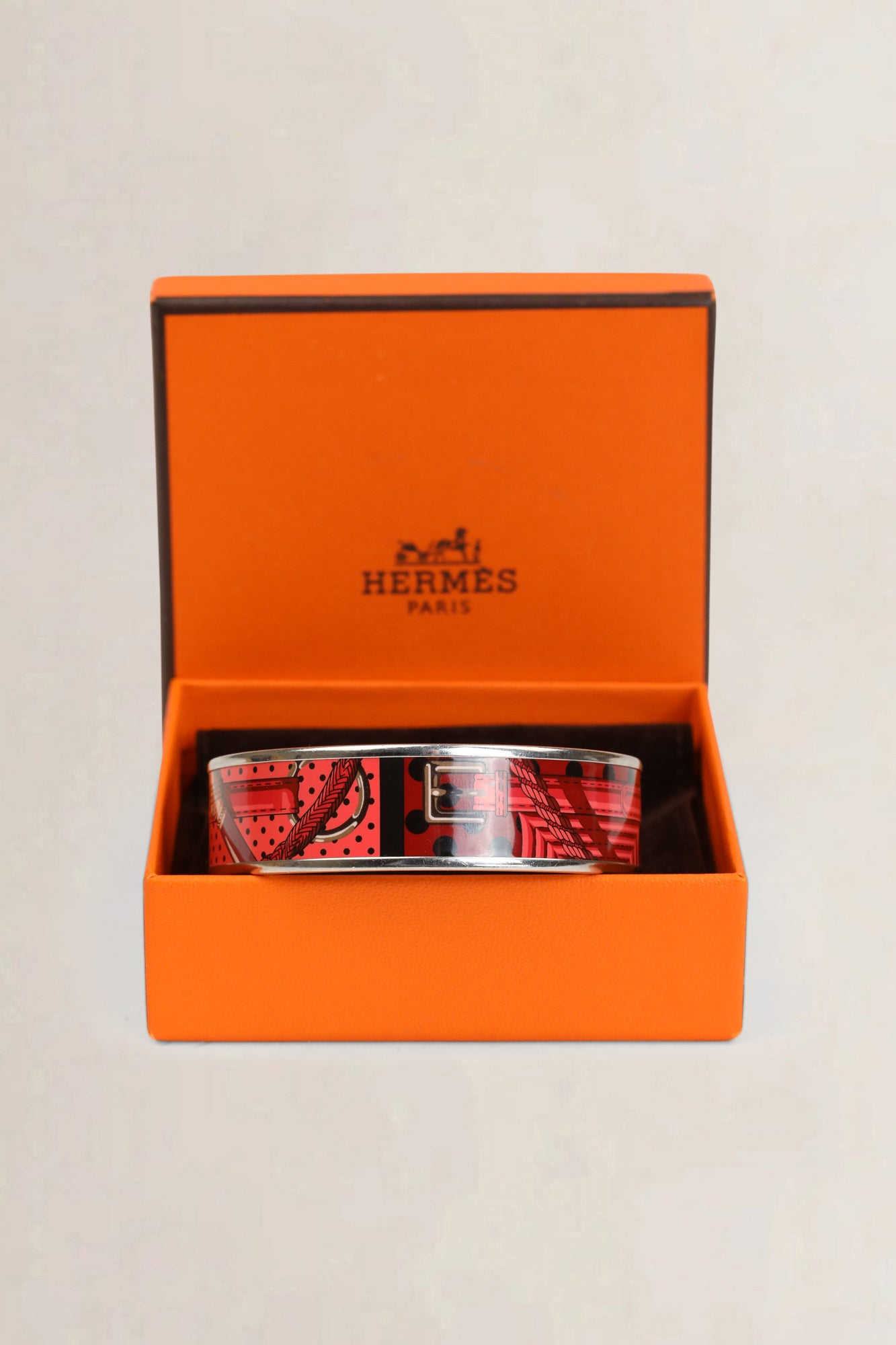 Hermès Red Bracelet Enamel Medium