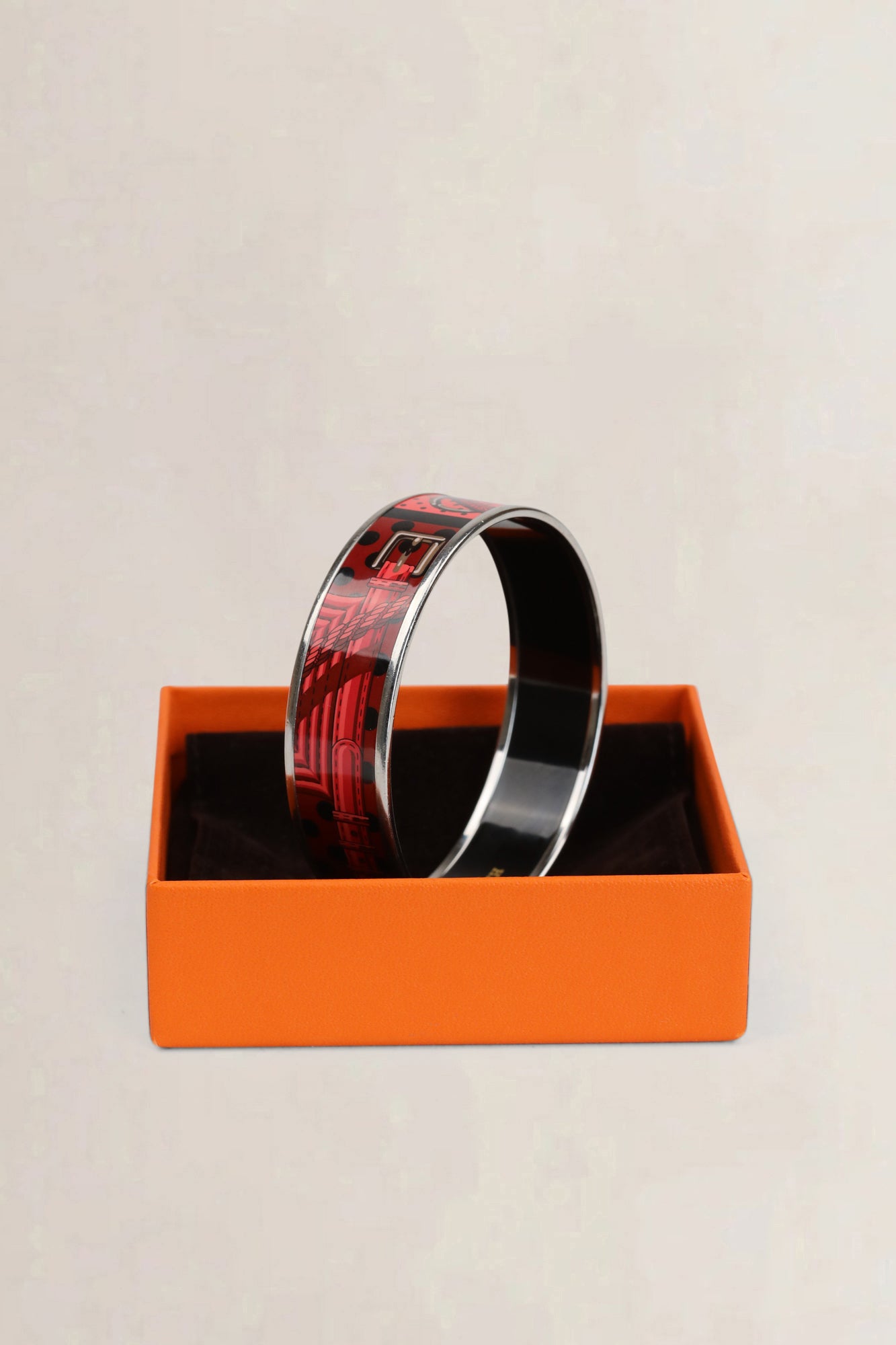 Hermès Red Bracelet Enamel Medium