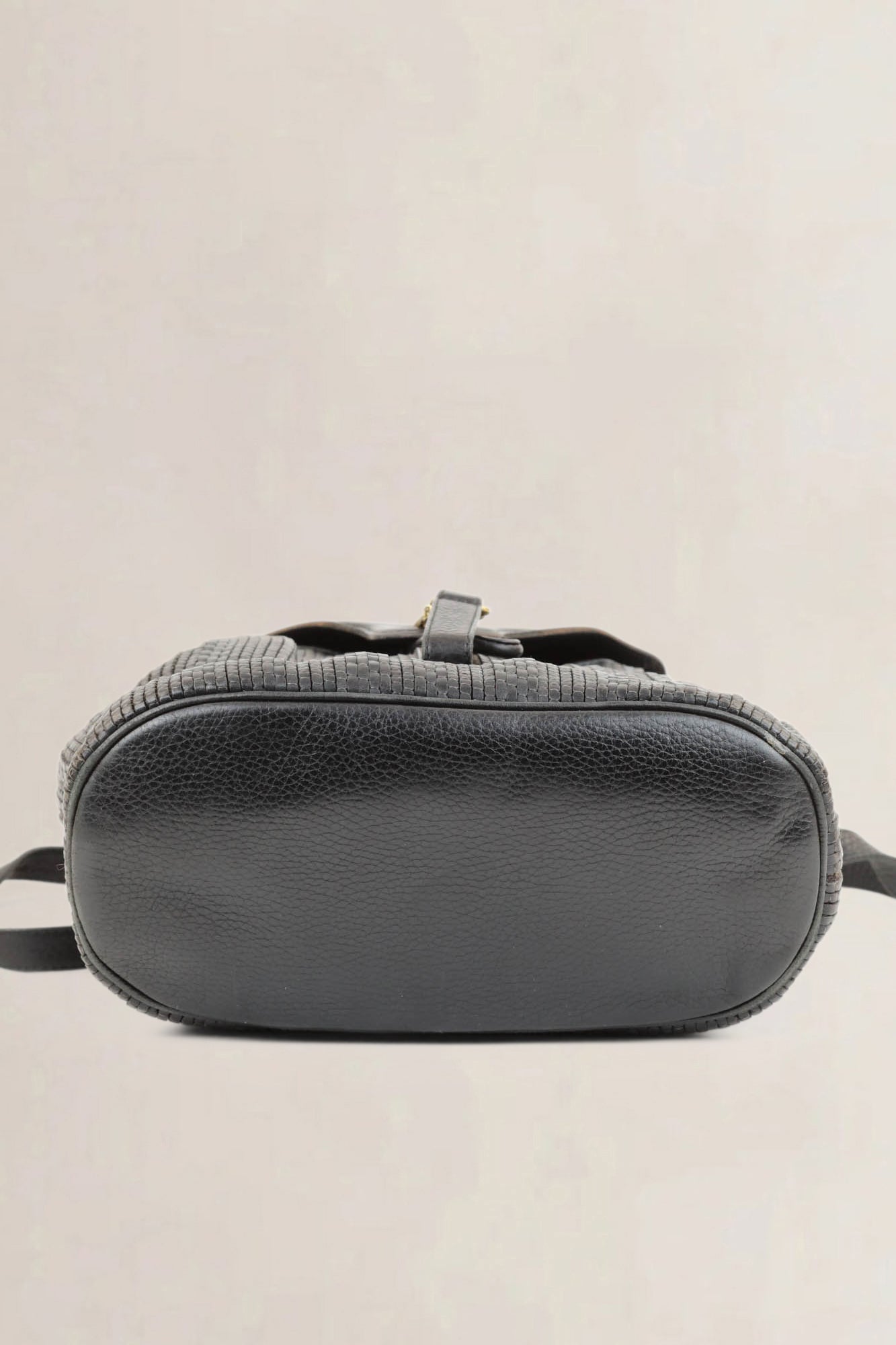 Delvaux Black Soleil Toile De Cuir Backpack