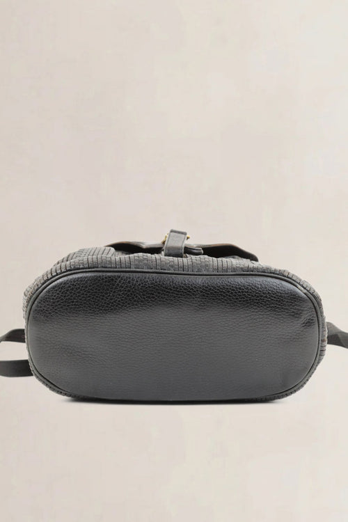 Delvaux Black Soleil Toile De Cuir Backpack