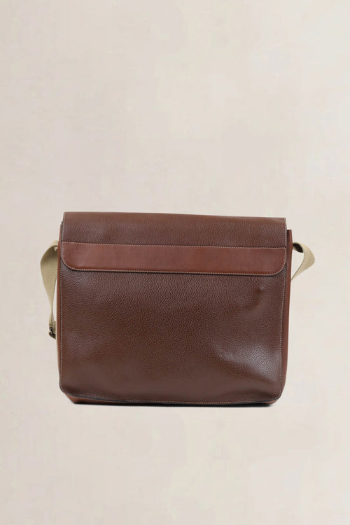Deux de Delvaux Brown Messenger Bag