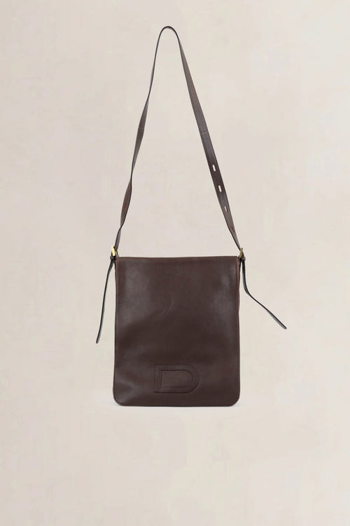 Delvaux Brown Le Louise Baudrier Shoulder Bag