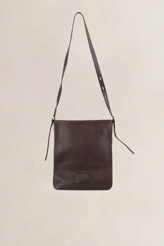 Delvaux Brown Le Louise Baudrier Shoulder Bag