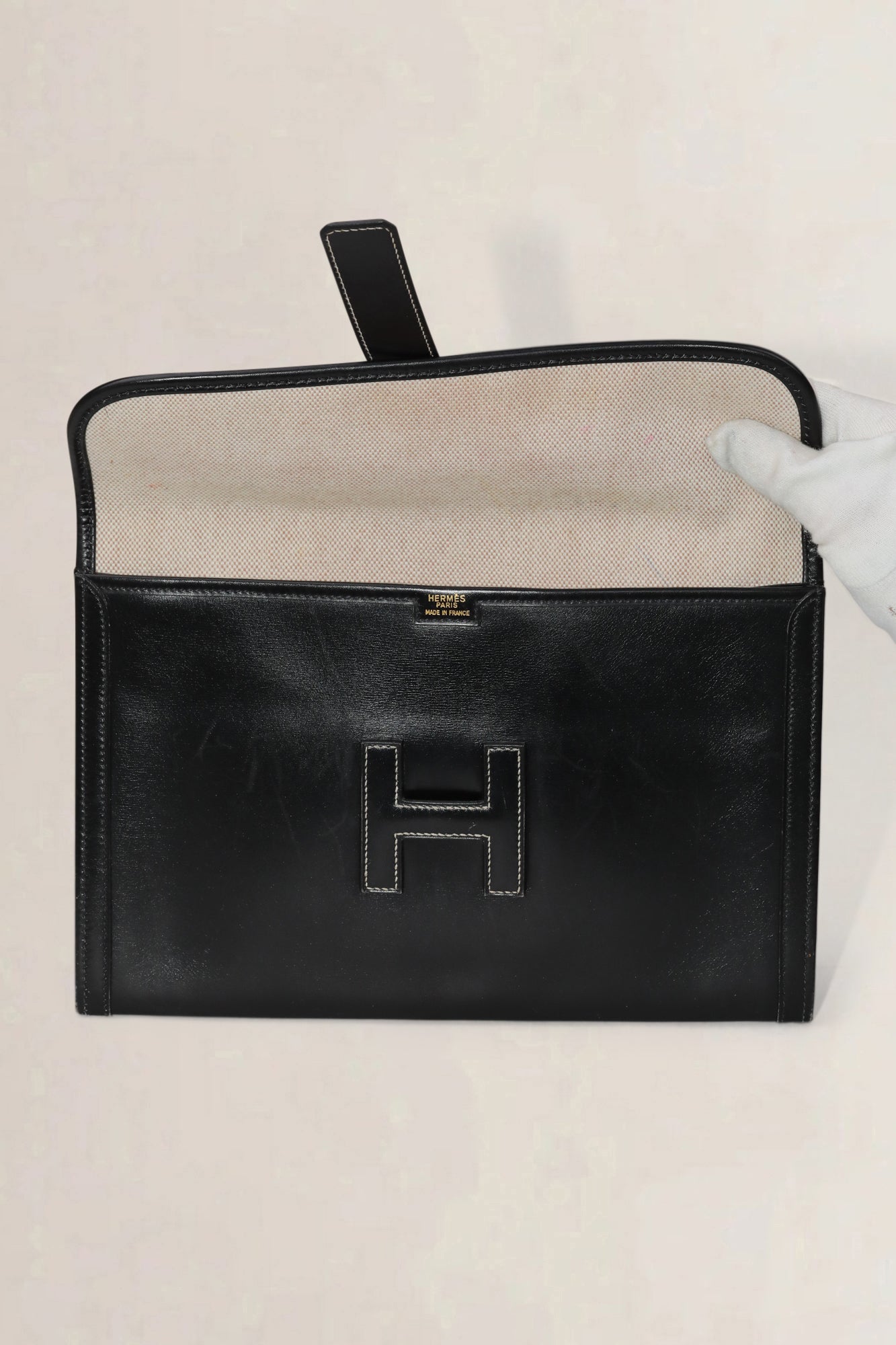 Hermès Blue Jige Clutch