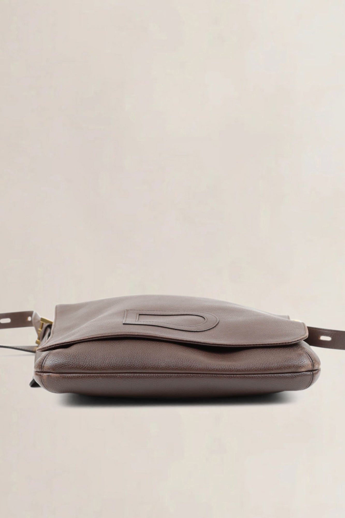 Delvaux Brown Le Louise Baudrier Shoulder Bag