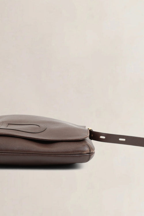 Delvaux Brown Le Louise Baudrier Shoulder Bag