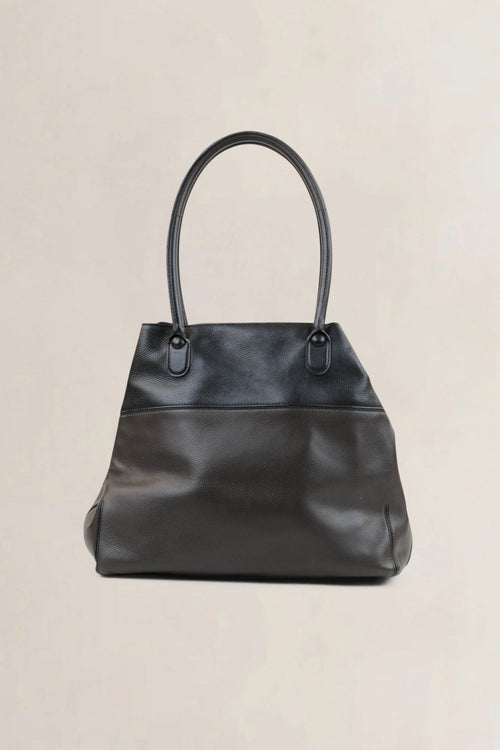 Delvaux Brown/Black Trompe L’Oeuil Shoulder Bag