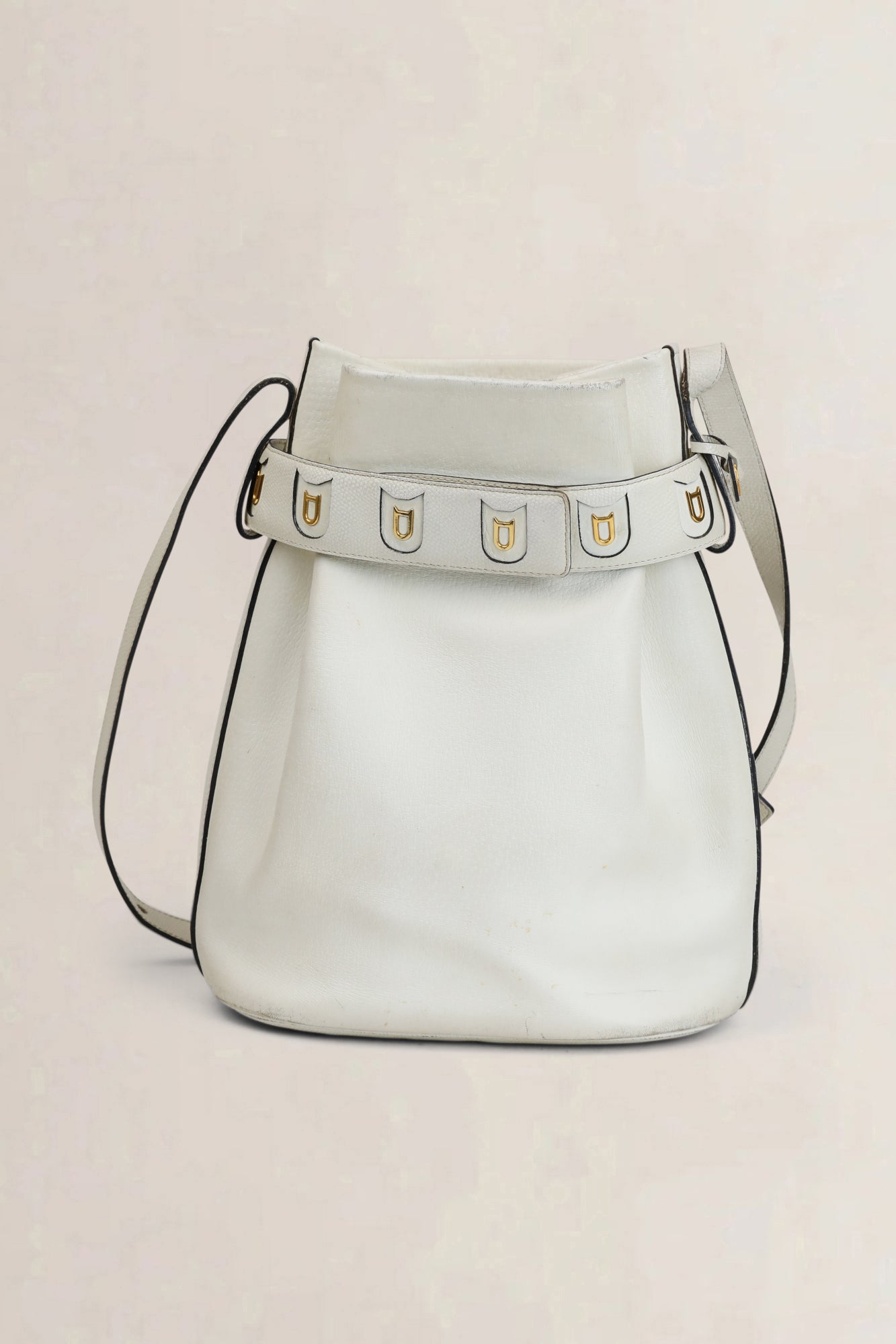 Delvaux Witte Calicot PM Crossbody Tas