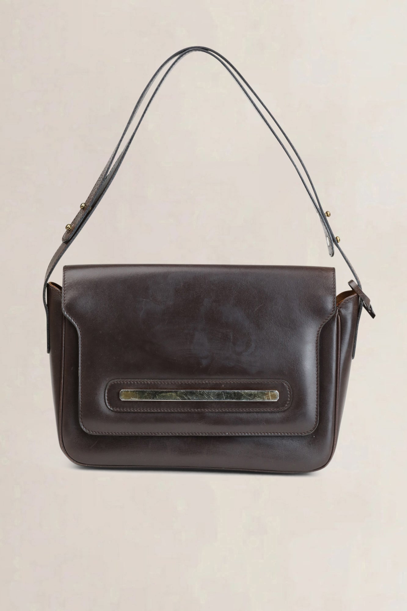 Delvaux Brown Shoulder Bag