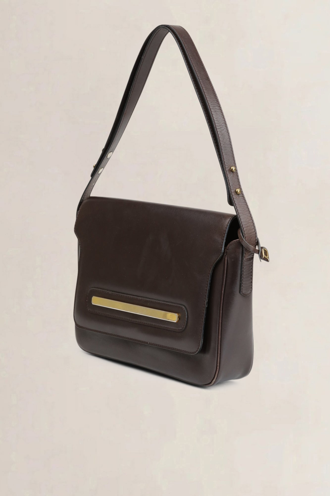 Delvaux Brown Shoulder Bag