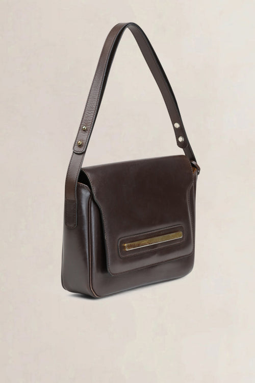 Delvaux Brown Shoulder Bag