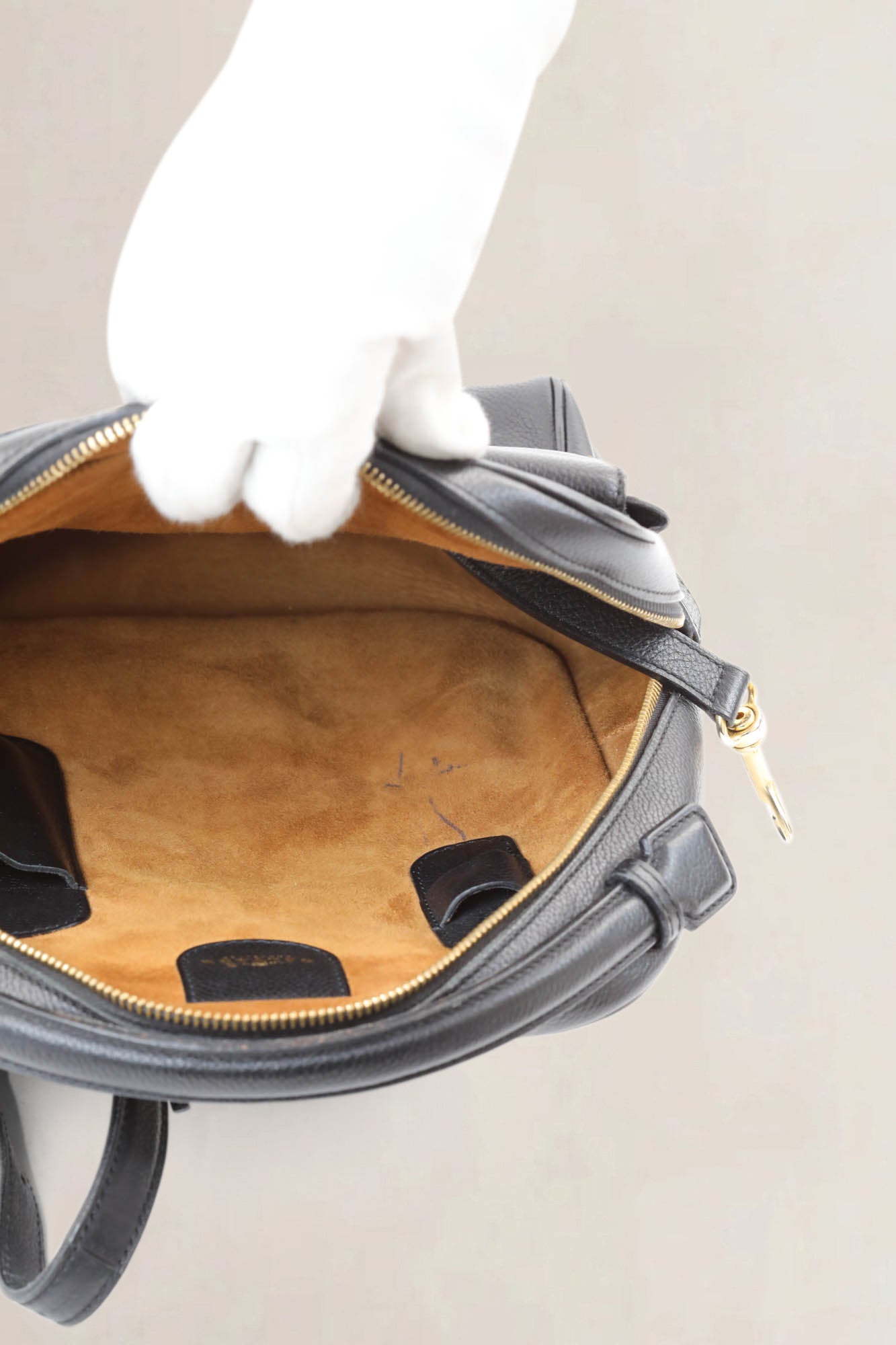 Delvaux Black Leather Onde Backpack