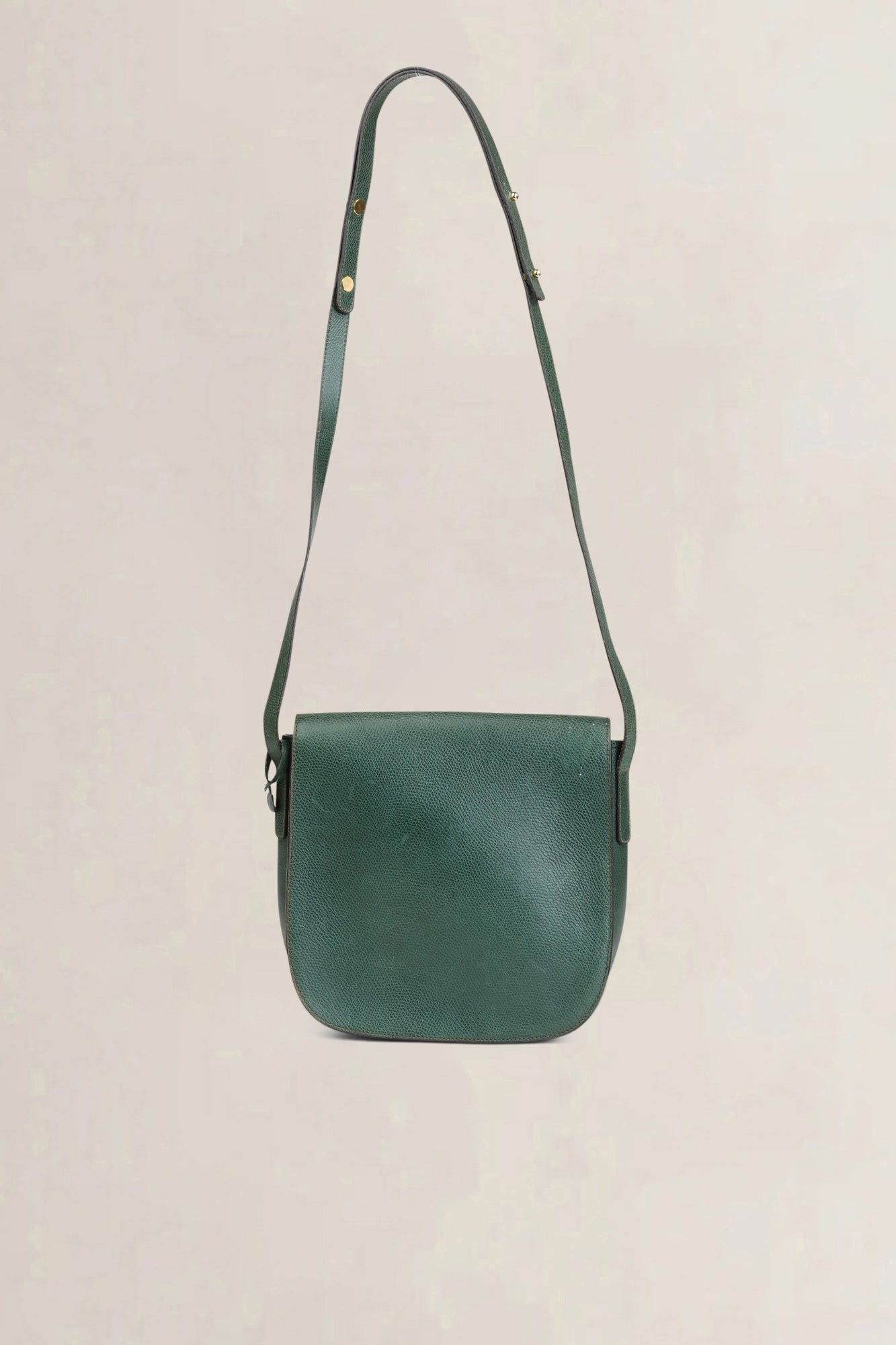 Delvaux Groene "D" Leren Crossbody Tas