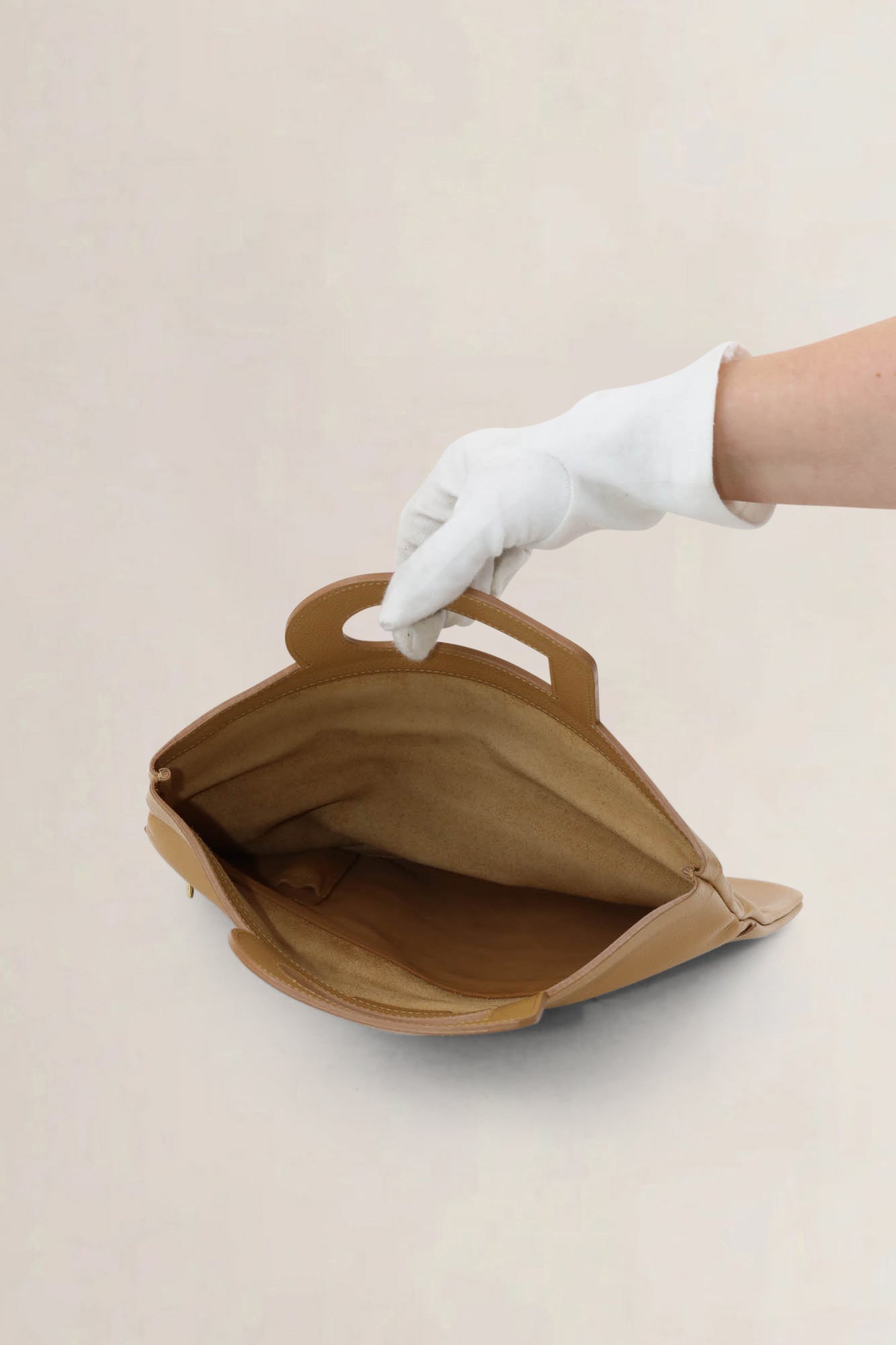 Delvaux Camel Ancre Clutch