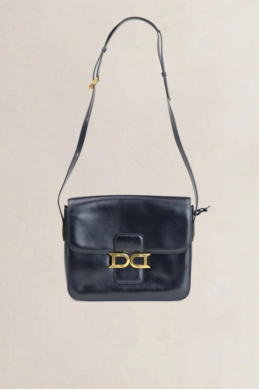 Delvaux Blue Bourgogne Crossbody Bag