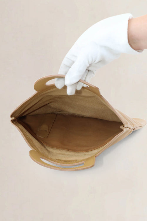 Delvaux Camel Ancre Clutch