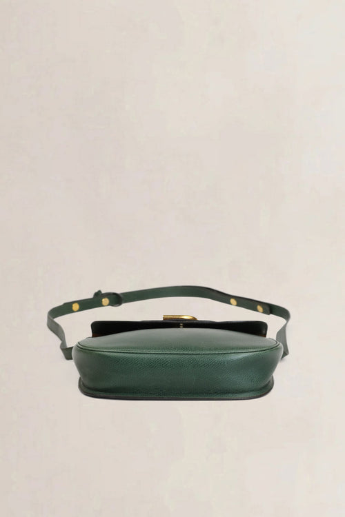 Delvaux Groene "D" Leren Crossbody Tas