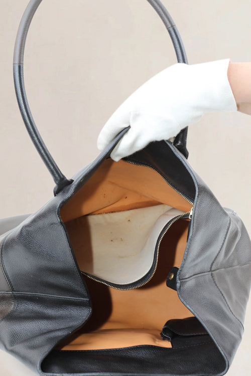 Delvaux Brown/Black Trompe L’Oeuil Shoulder Bag