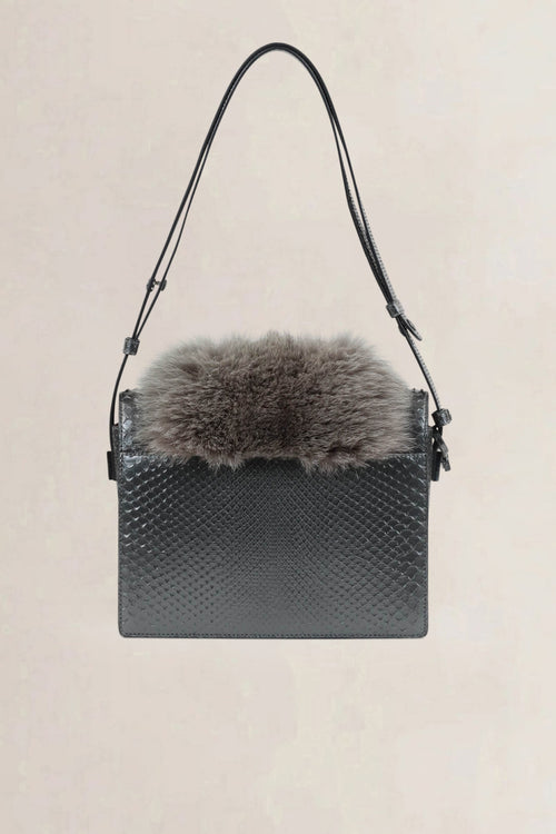 Delvaux Madame Python/Fox Crossbody Bag