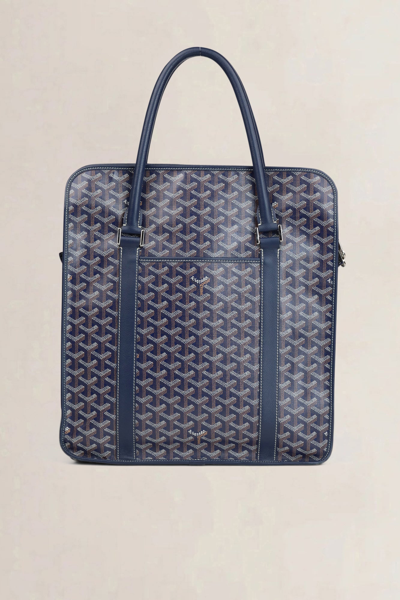 Goyard Navy Blue Bourgogne Top Handle Bag