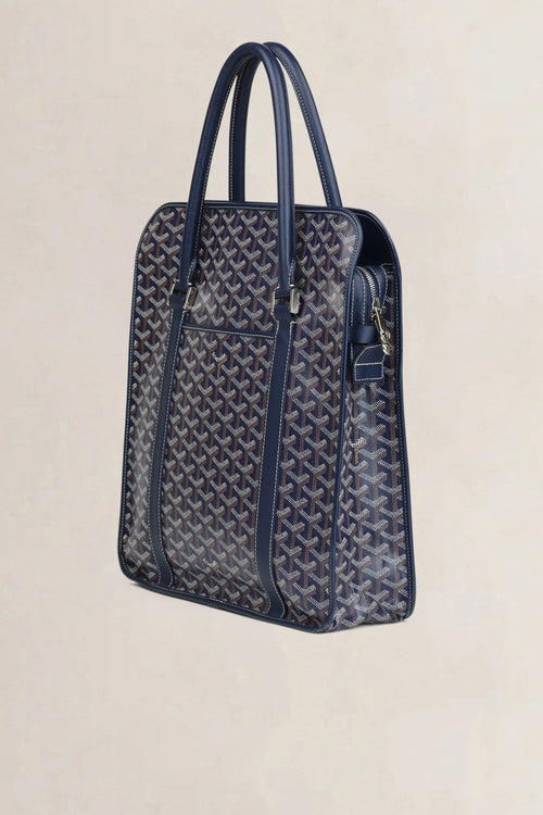 Goyard Navy Blue Bourgogne Top Handle Bag