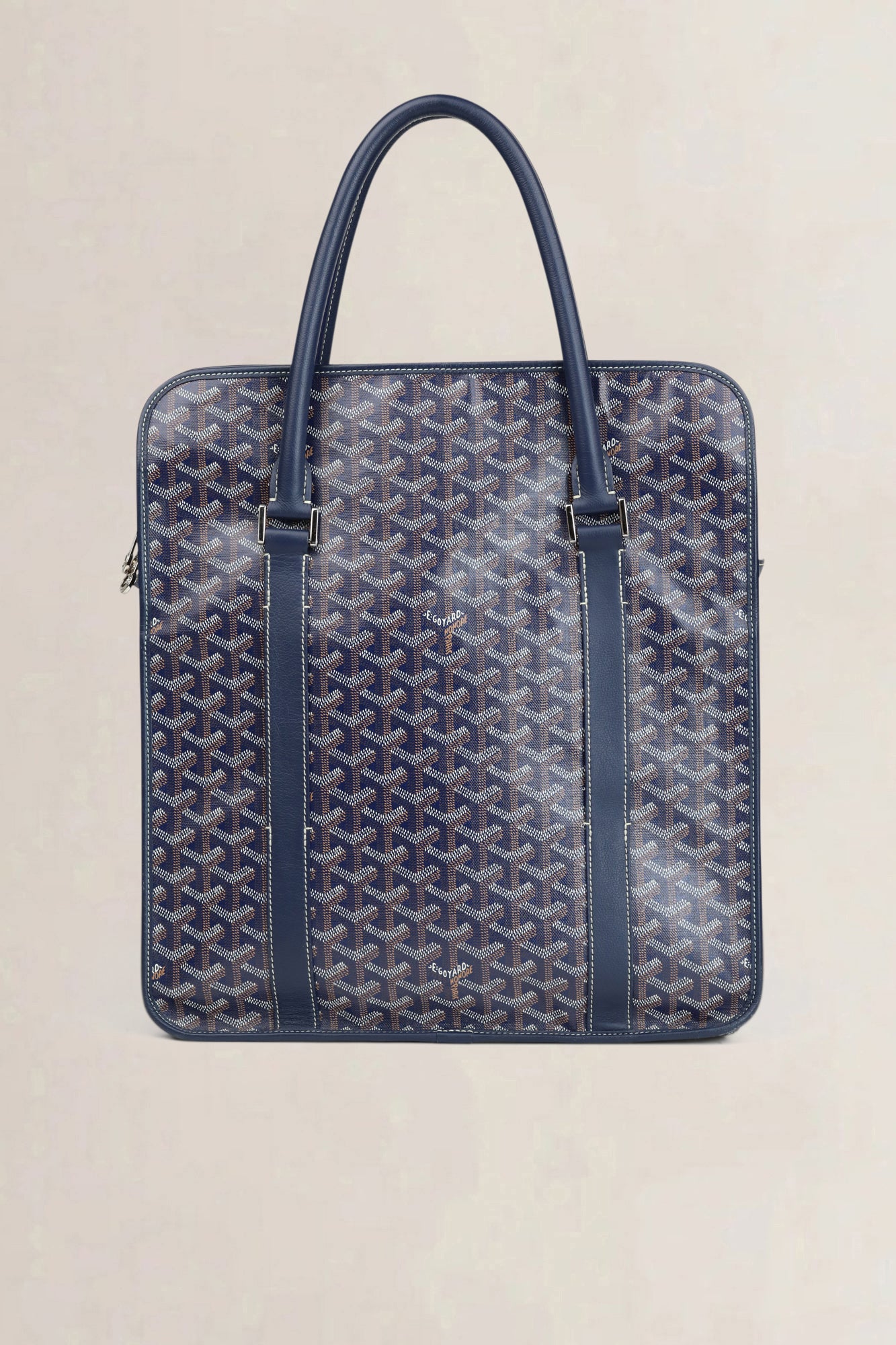 Goyard Navy Blue Bourgogne Top Handle Bag