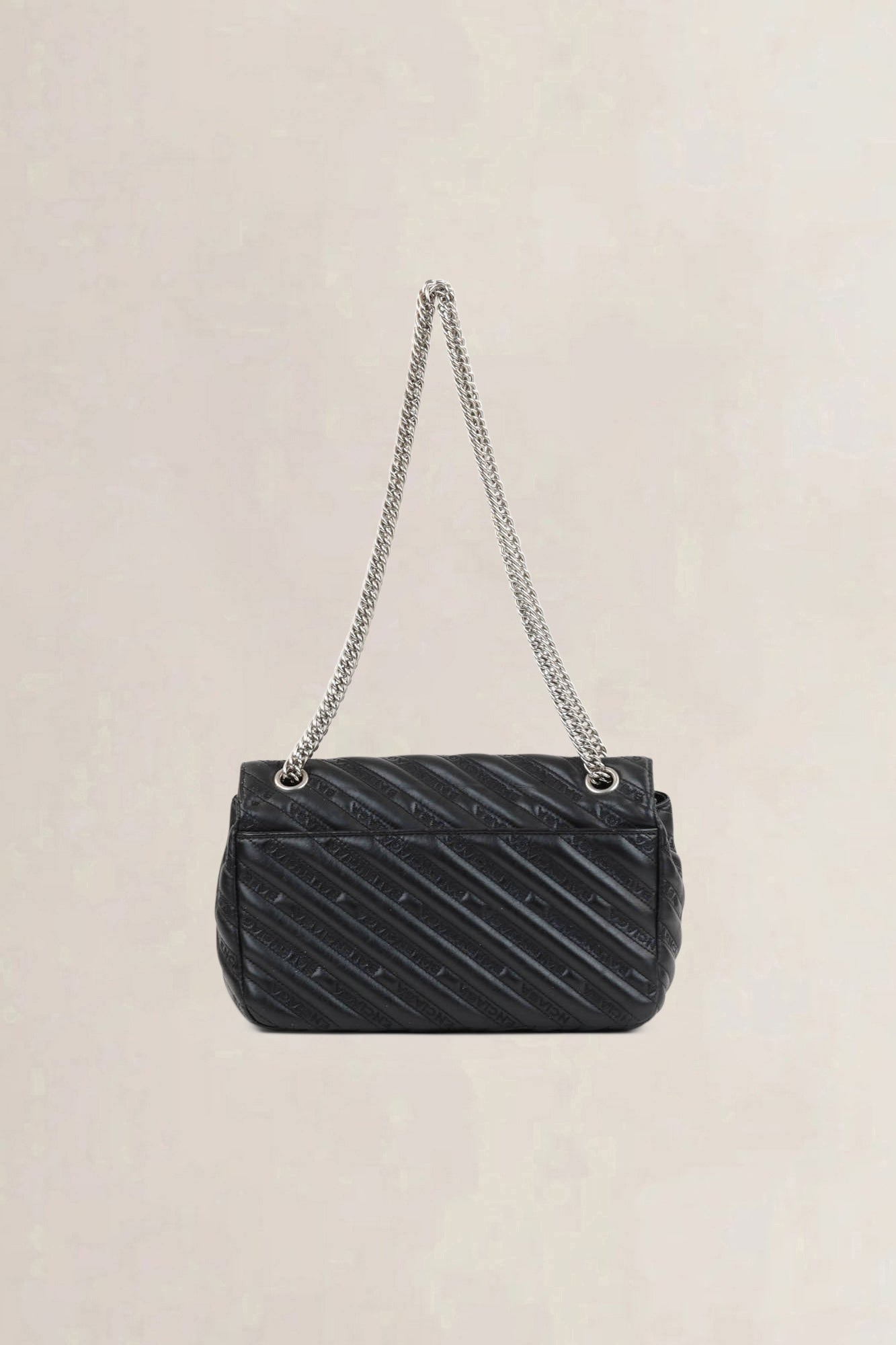 Balenciaga Black BB Round Crossbody Bag