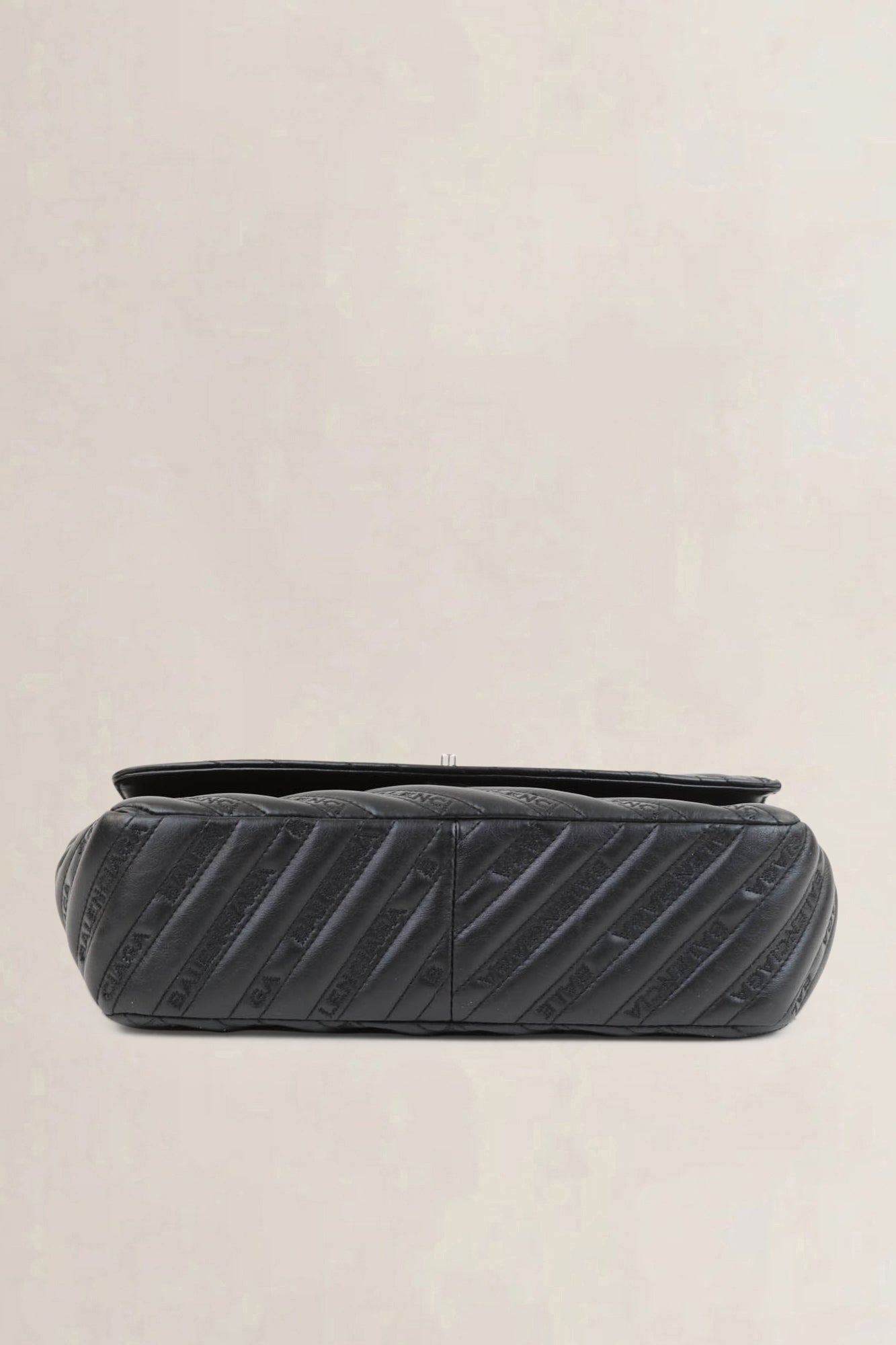 Balenciaga Black BB Round Crossbody Bag