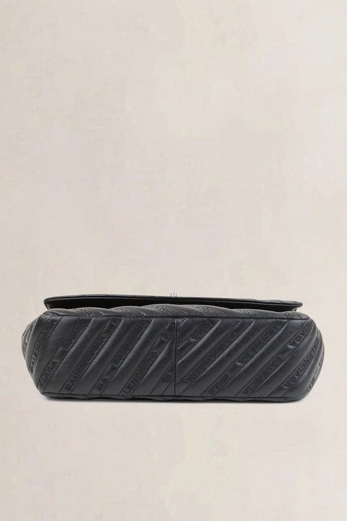 Balenciaga Black BB Round Crossbody Bag