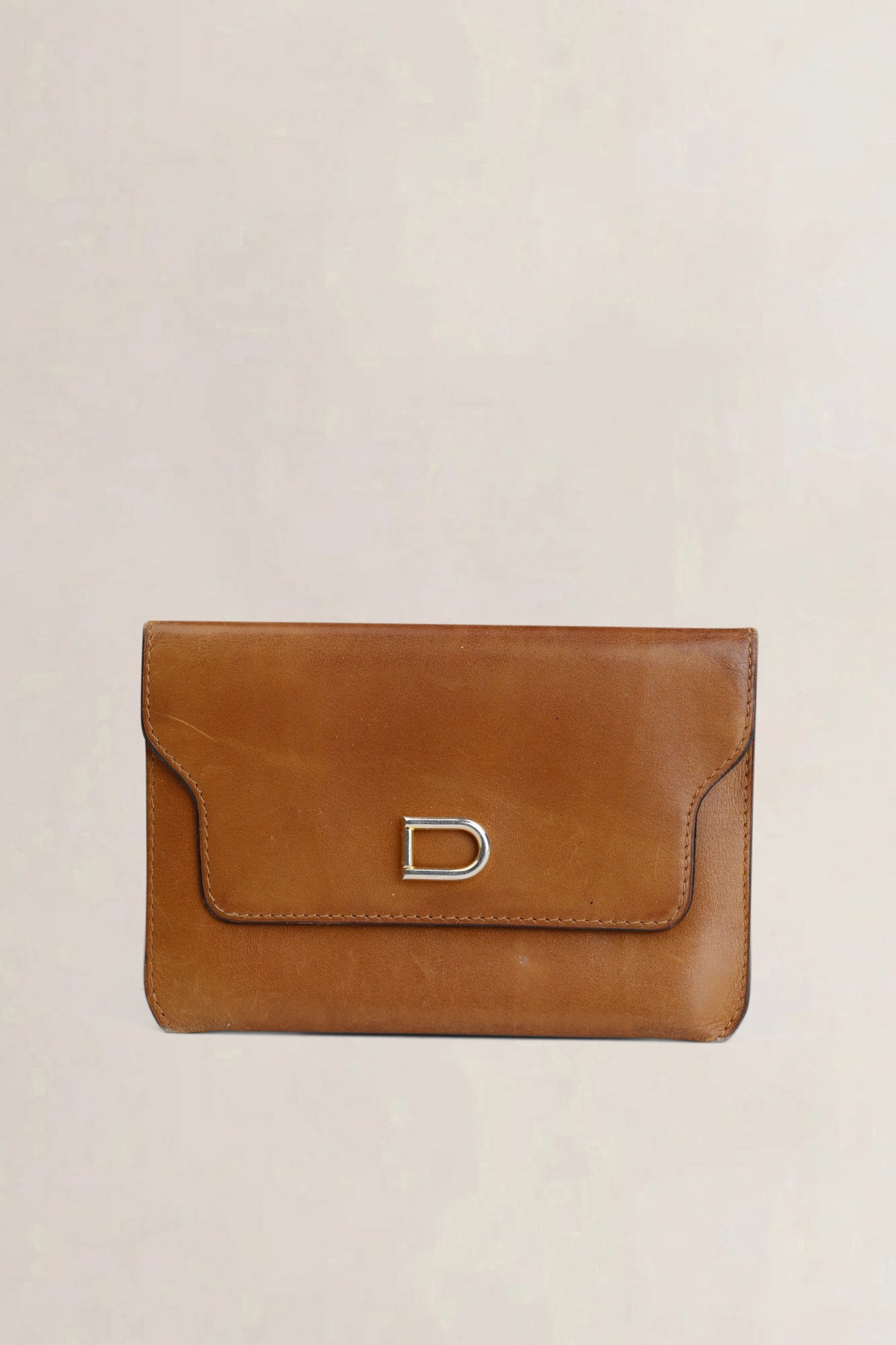 Delvaux Camel Leather Wallet