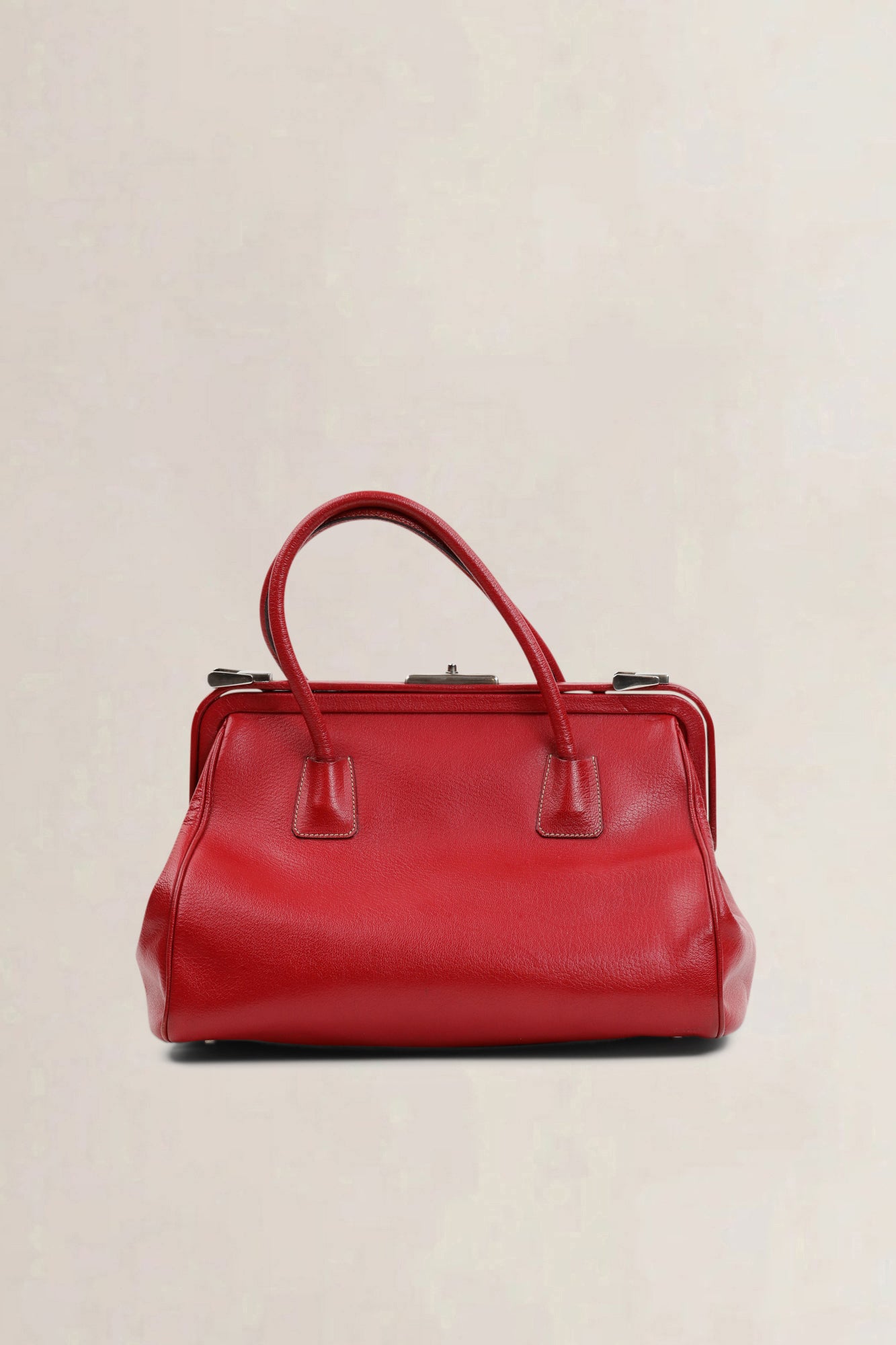 Pair of Prada Red Doctors Top Handle Bag