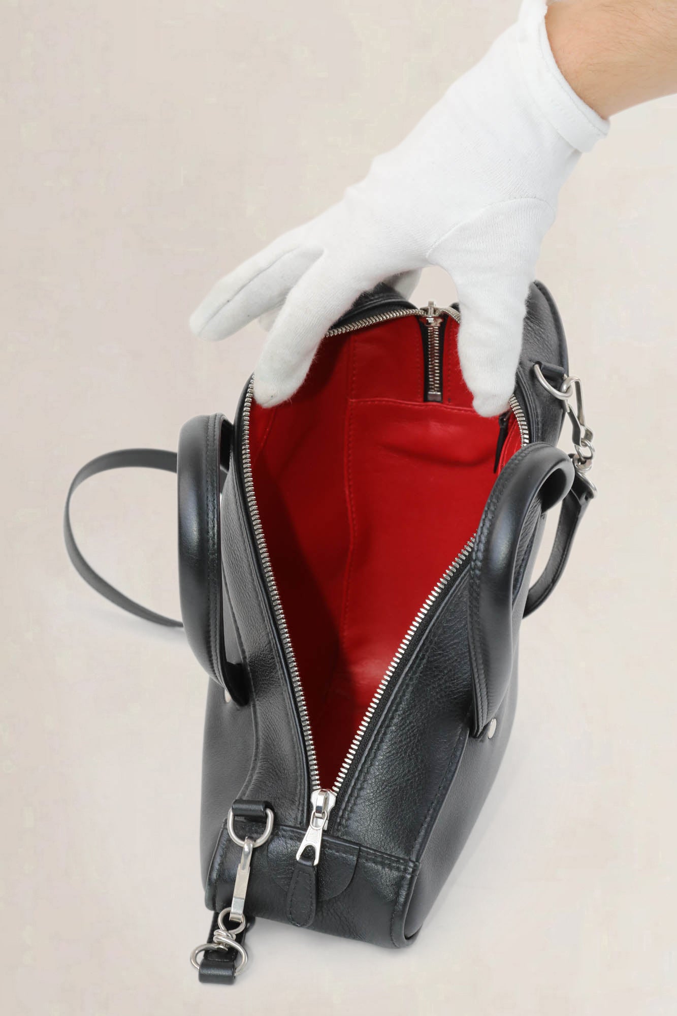 Balenciaga Black Duffle Triangle Crossbody Bag