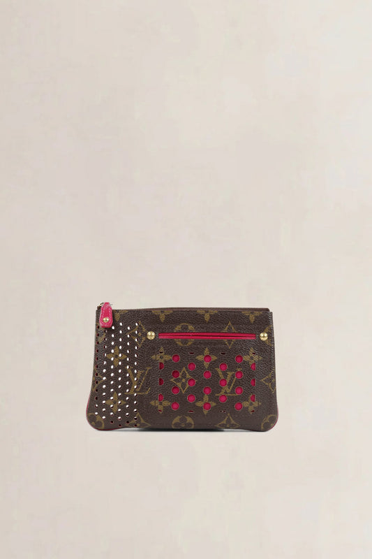 Louis Vuitton Limited Edition Monogram Perfo Pochette Plat Pouch