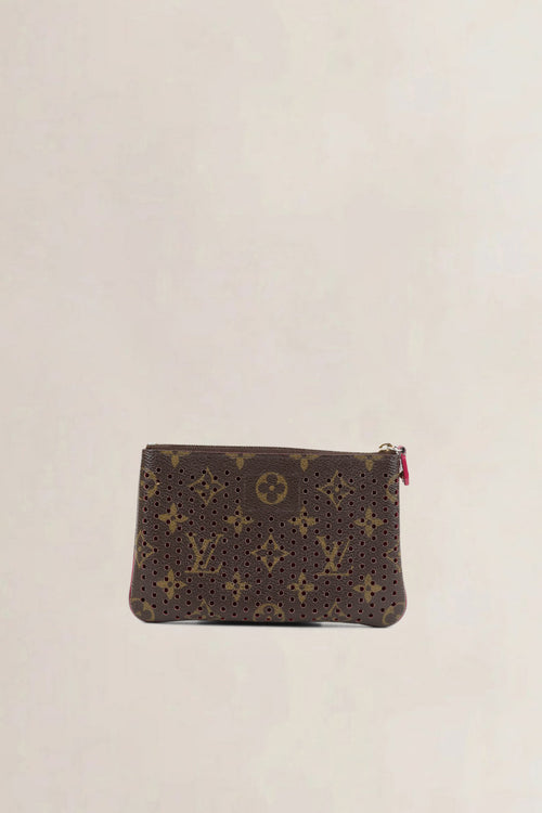 Louis Vuitton Limited Edition Monogram Perfo Pochette Plat Pouch